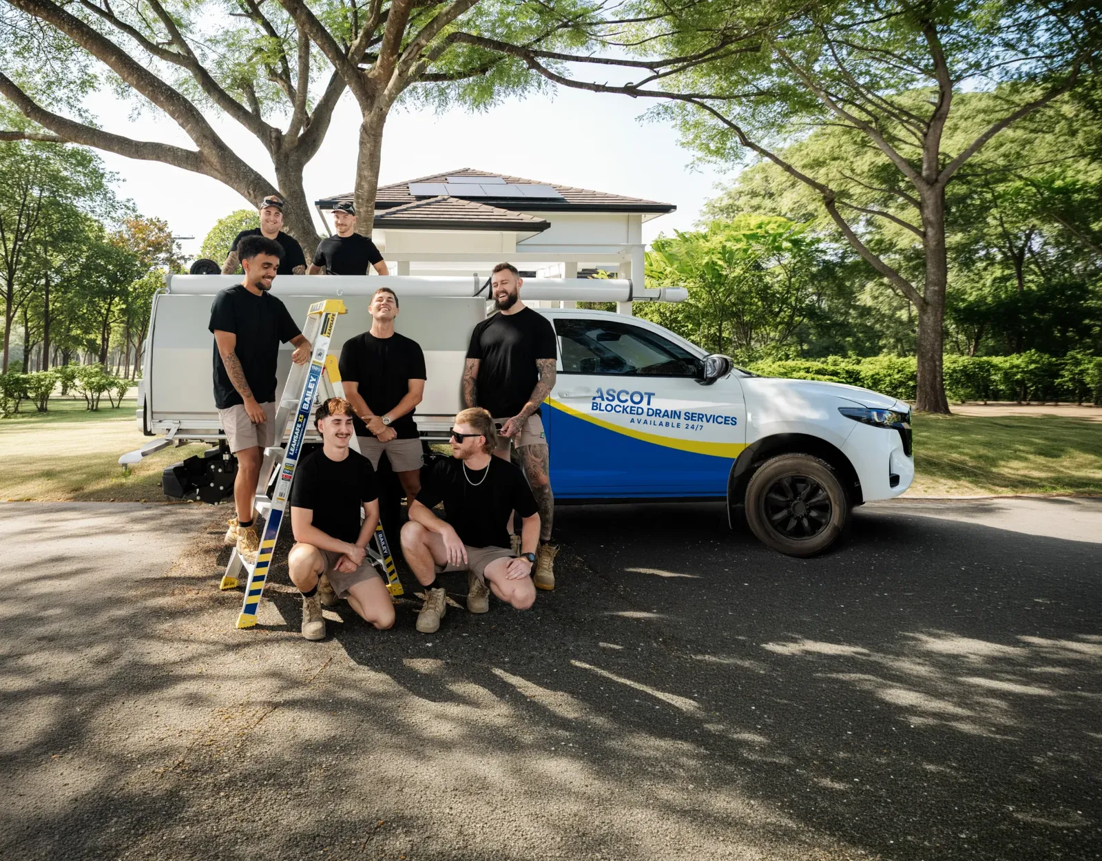 Ascot Blocked Drain Services ute and team